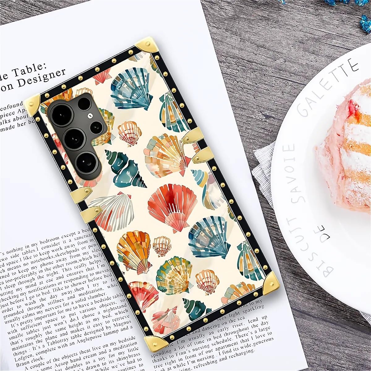 DAIZAG Compatible with Samsung Galaxy S25 Ultra Case,Painted Shell Golden Decoration Soft TPU Anti-Scratch Shockproof for Girl Protective Case for Samsung Galaxy S25 Ultra - Image 4