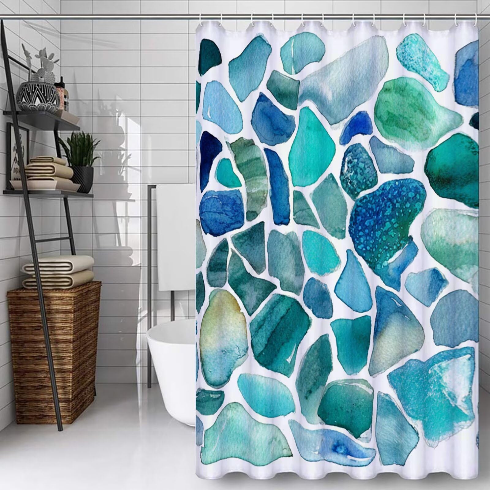 Rideau douche 120x120cm anti-éclaboussures pour petite salle de bain