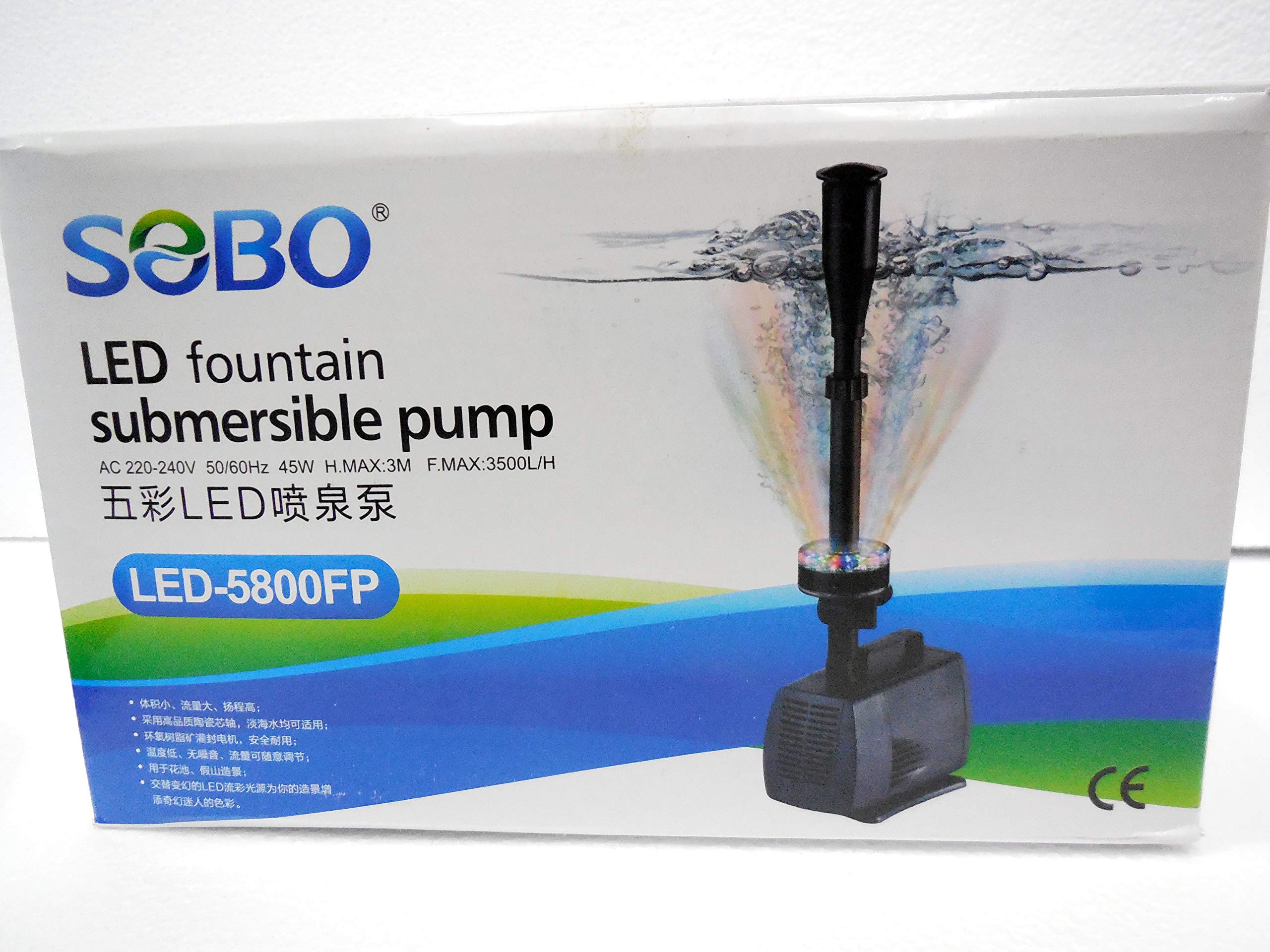 ANMSALES LED-5800FP Submersible Water Pump with Light for Fountain,Fish Tank,Aquarium Etc. 45Watt,3Mtr,3500LPH (B07PVKV89P) Amazon Price History, Amazon Price Tracker