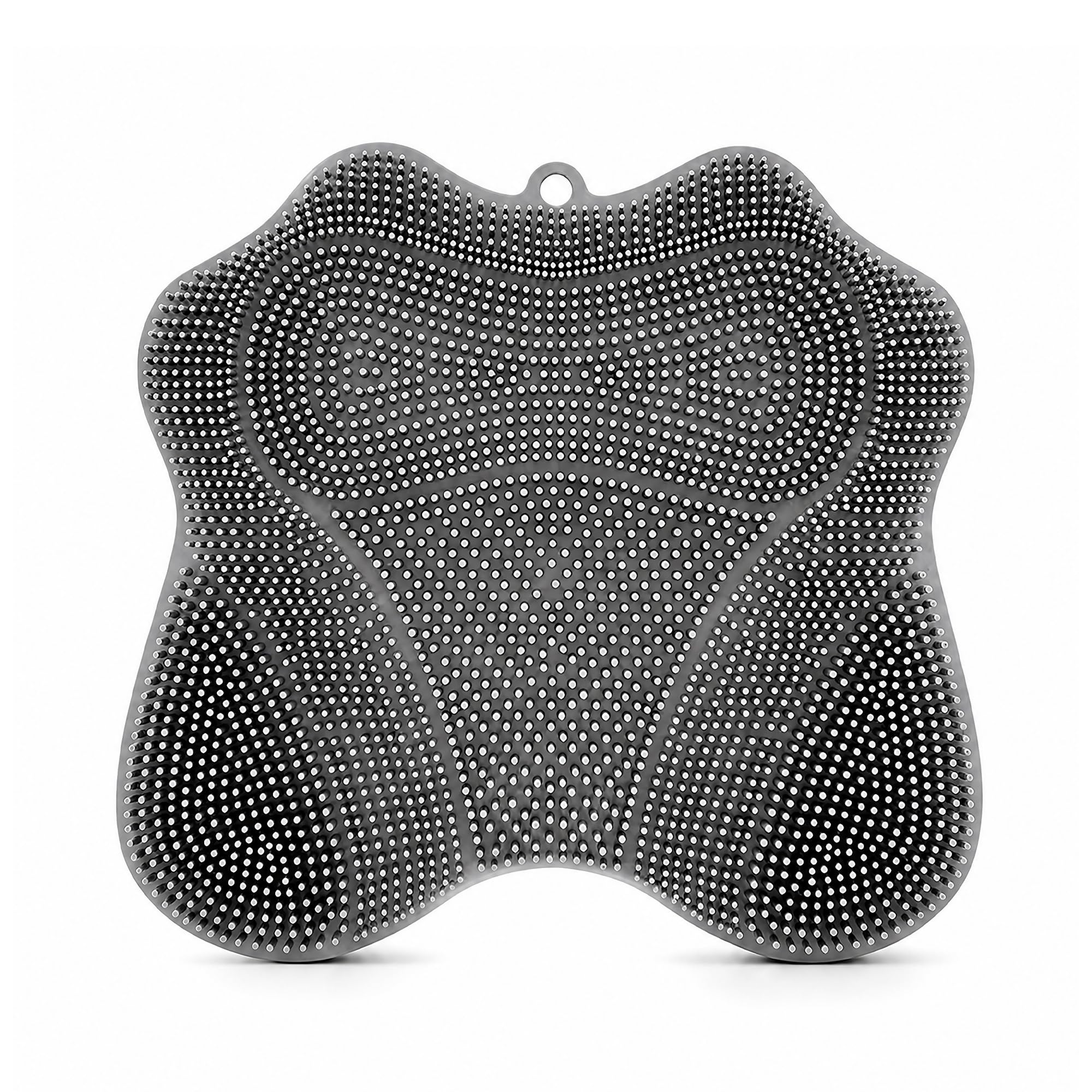 Dual-Sided Shower Scrubber Mat - Exfoliating Foot Mat & Back Cleaner with Wall Mount Suction Cups | Bath Accessory for Men & Women (Grey, Standard)-image-35