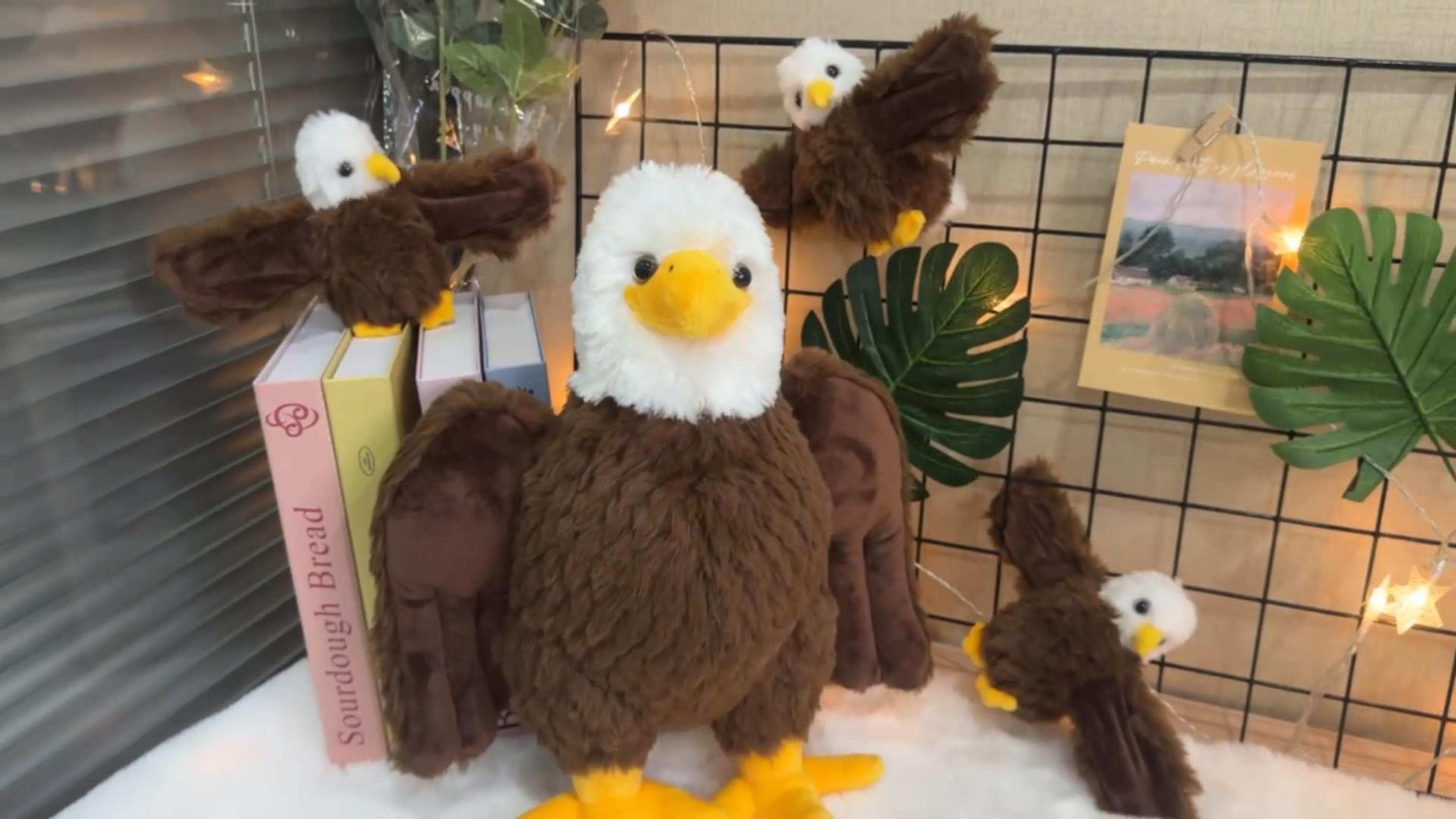 Amazon.com: 4 Pcs Bald Eagle Stuffed Animal Set 14 Inch Mommy