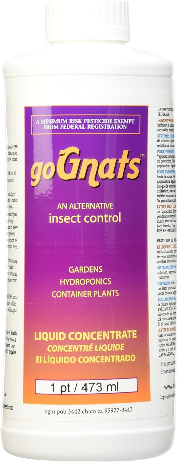 HydroOrganics HOGNCO16OZ goGNATS Liquid Concentrate 16 Ounce Plant Insect