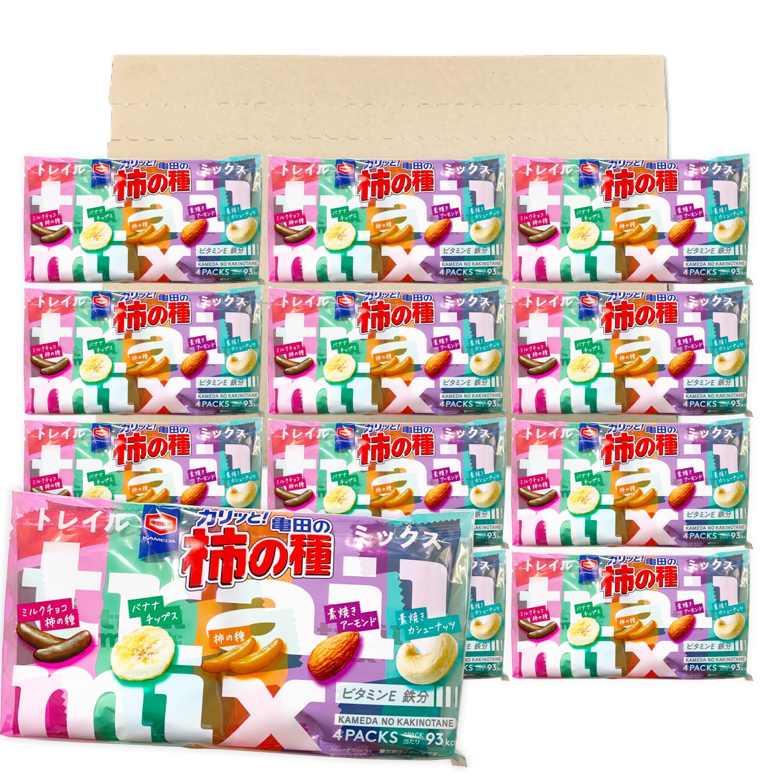 Amazon | 亀田の柿の種 トレイルミックス 75g ×12袋セット PSJBOX