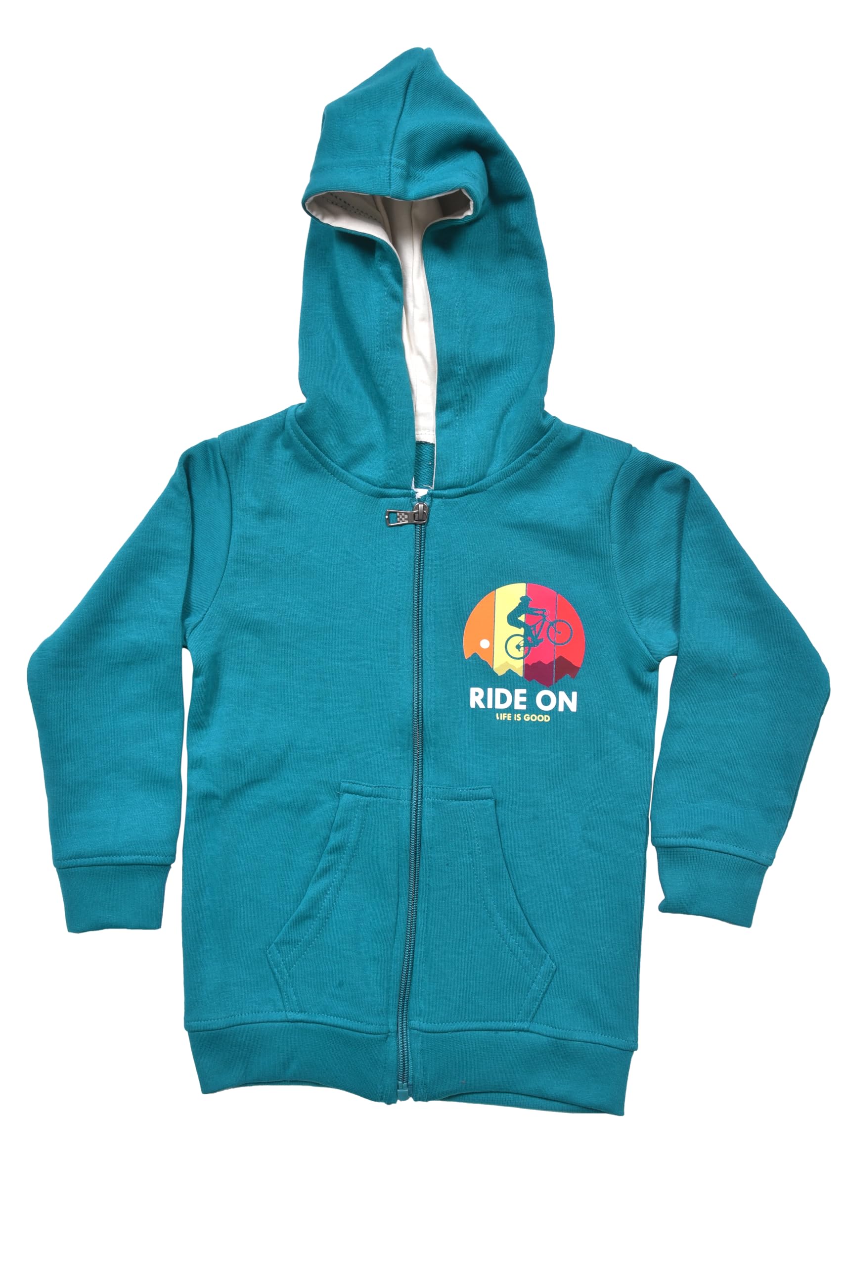 EMMAUS Junior Boys Cotton Hooded Neck Sweatshirt Blue