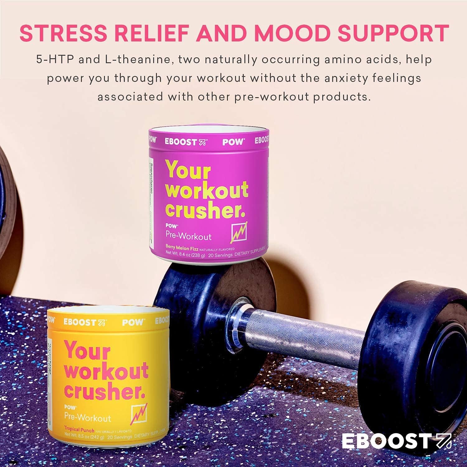 Buy Eboost Pow Natural Pre Workout Powder 20 Servings Tropical Punch A Pre Workout Supplement For Performance Joint Mobility Support Energy Focus Non Gmo Gluten Free No Creatine Online In Vietnam B0195y2h0w