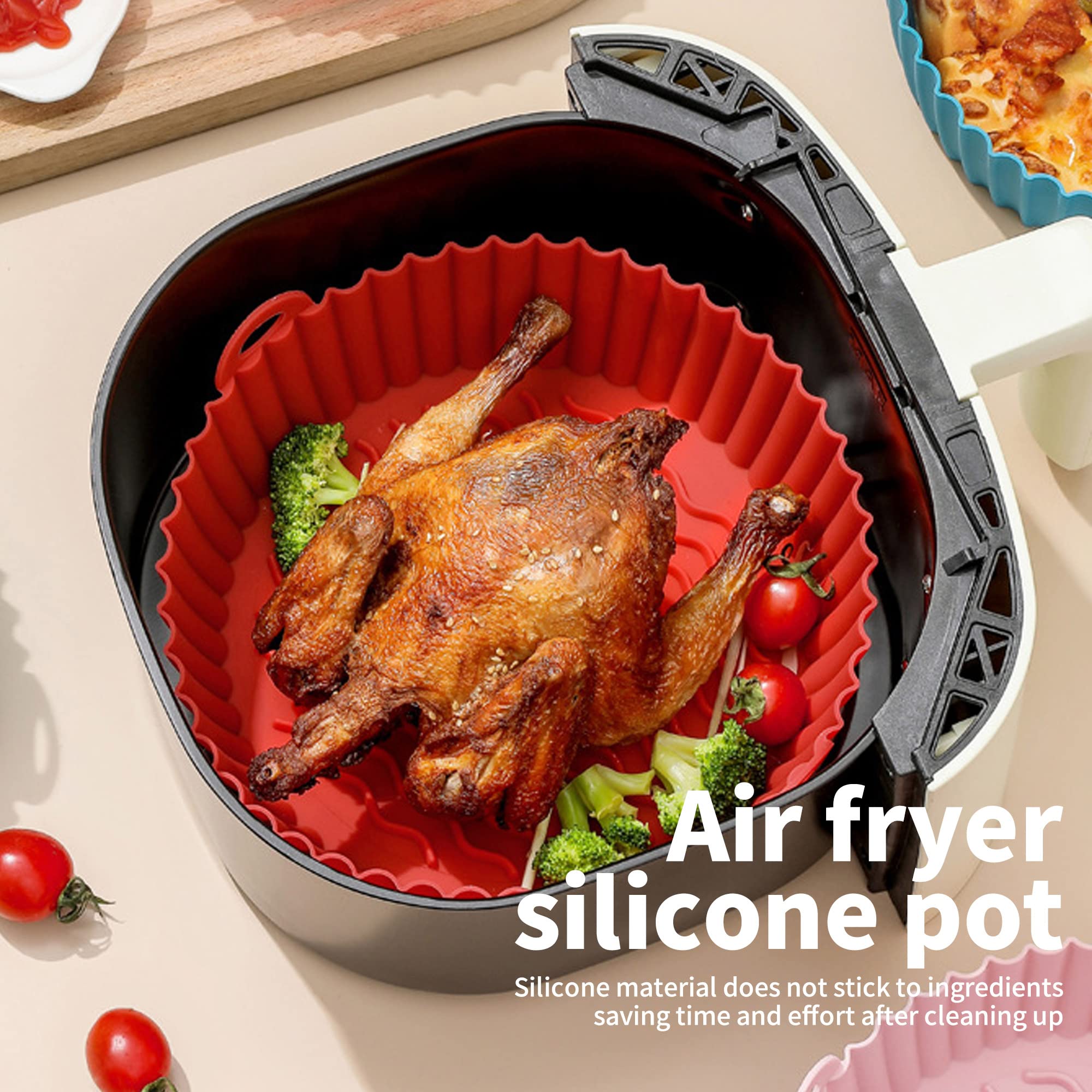 2-Pack Air Fryer Silicone Pots,Food Safe Air Fryers Oven Accessories — Amazon image 4