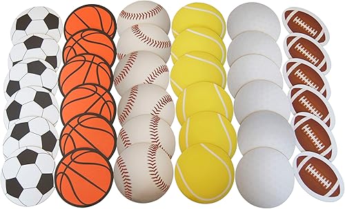 Novel Merk Baloncesto, béisbol, golf, fútbol, fútbol y tenis, pelota deportiva, regalo para entrenador o profesor, decoración de fiesta deportiva,