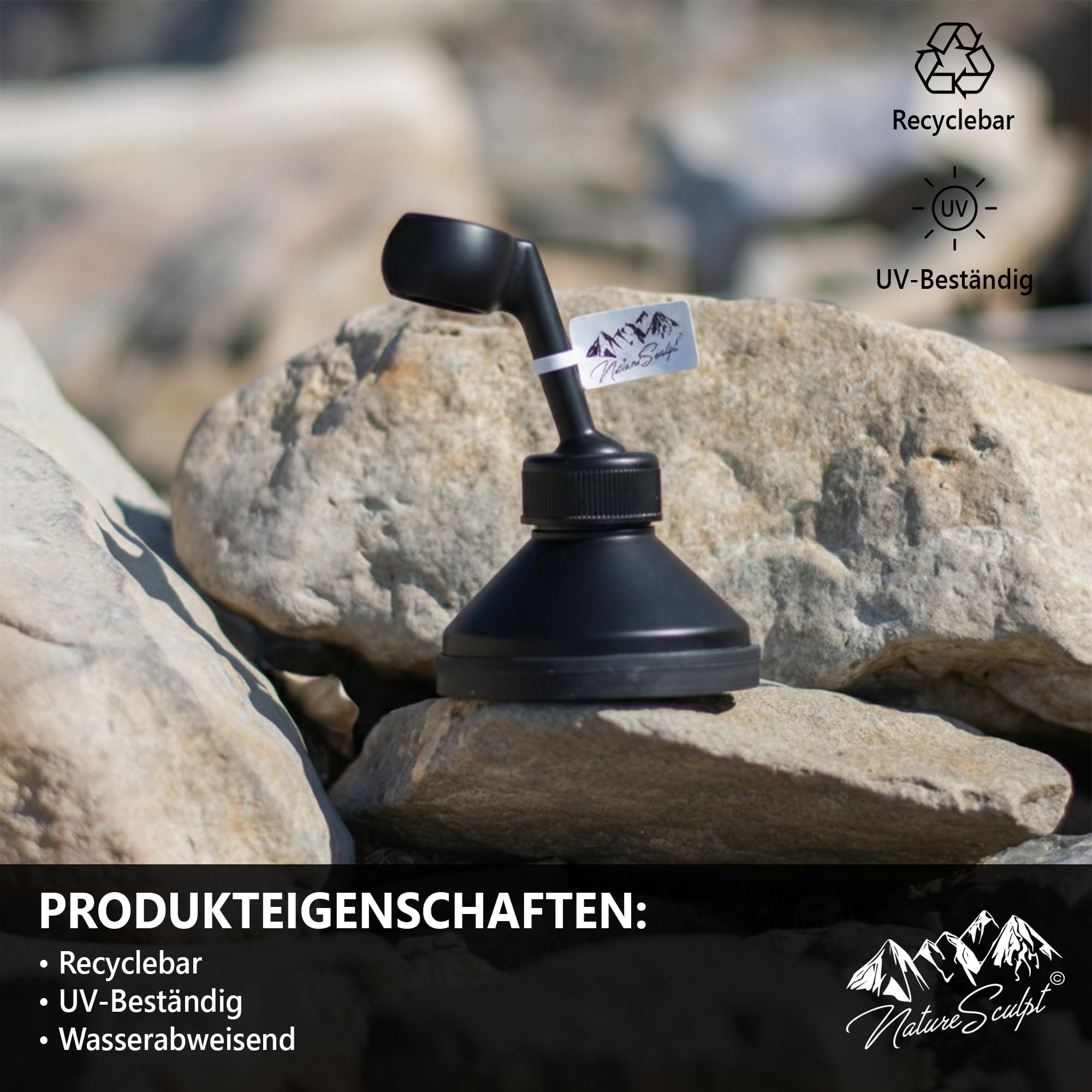 Supporto per doccia magnetico, girevole a 360°, materiale robusto e durevole, perfetto per furgoni/camper/furgoni, resistente all'acqua e alla ruggine, sicuro e antiscivolo (nero opaco)