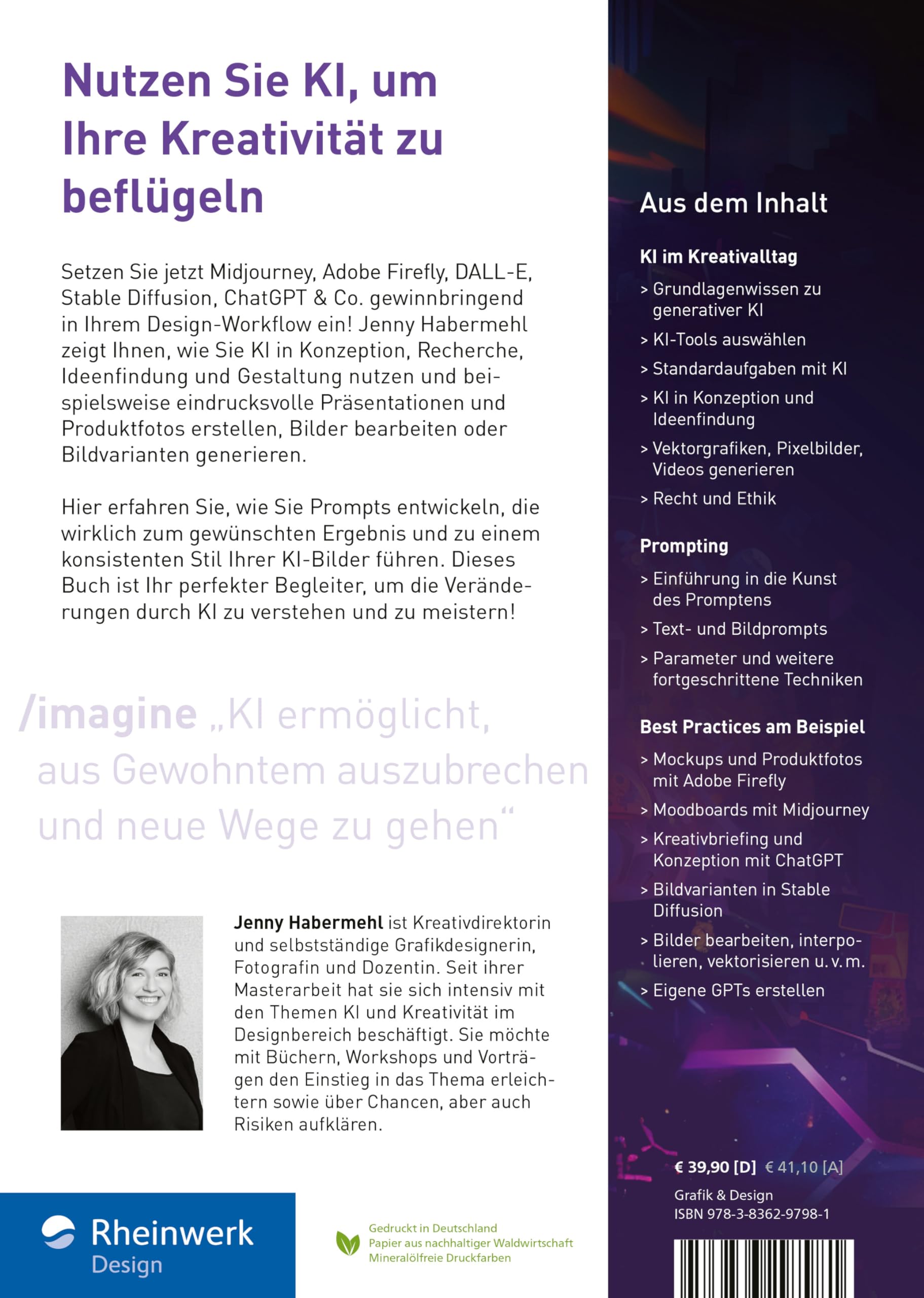 KI für Kreative: Künstliche Intelligenz für Grafik und Design. So binden Sie KI sinnvoll in den Designprozess ein. Mit vielen Praxisbeispielen