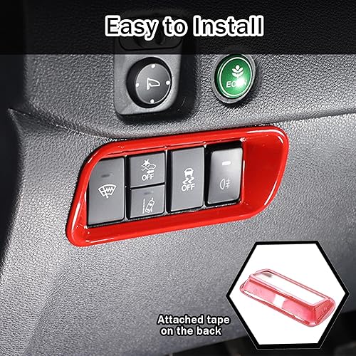 Miniatura 5 de Marco de botón de interruptor de ajuste de luz antiniebla para Honda Pilot 2016-2022Ridgeline 2017-2023Passport 2019-2023, accesorios de protector