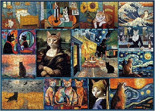 Miniatura 2 de Rompecabezas de 1000 piezas para adultos, rompecabezas de animales de gatito, rompecabezas clásicos de gatos para adultos divertidos