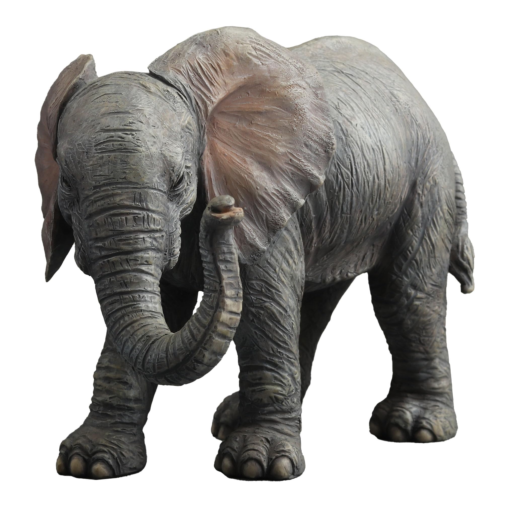 Veronese Design US 5.75 Inch Baby Elephant Standing Decorative Statue Figurine, Gray