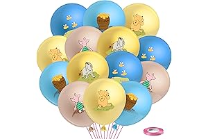 BOpusai 50Pcs Winnie The Pooh Baby Shower Balloons