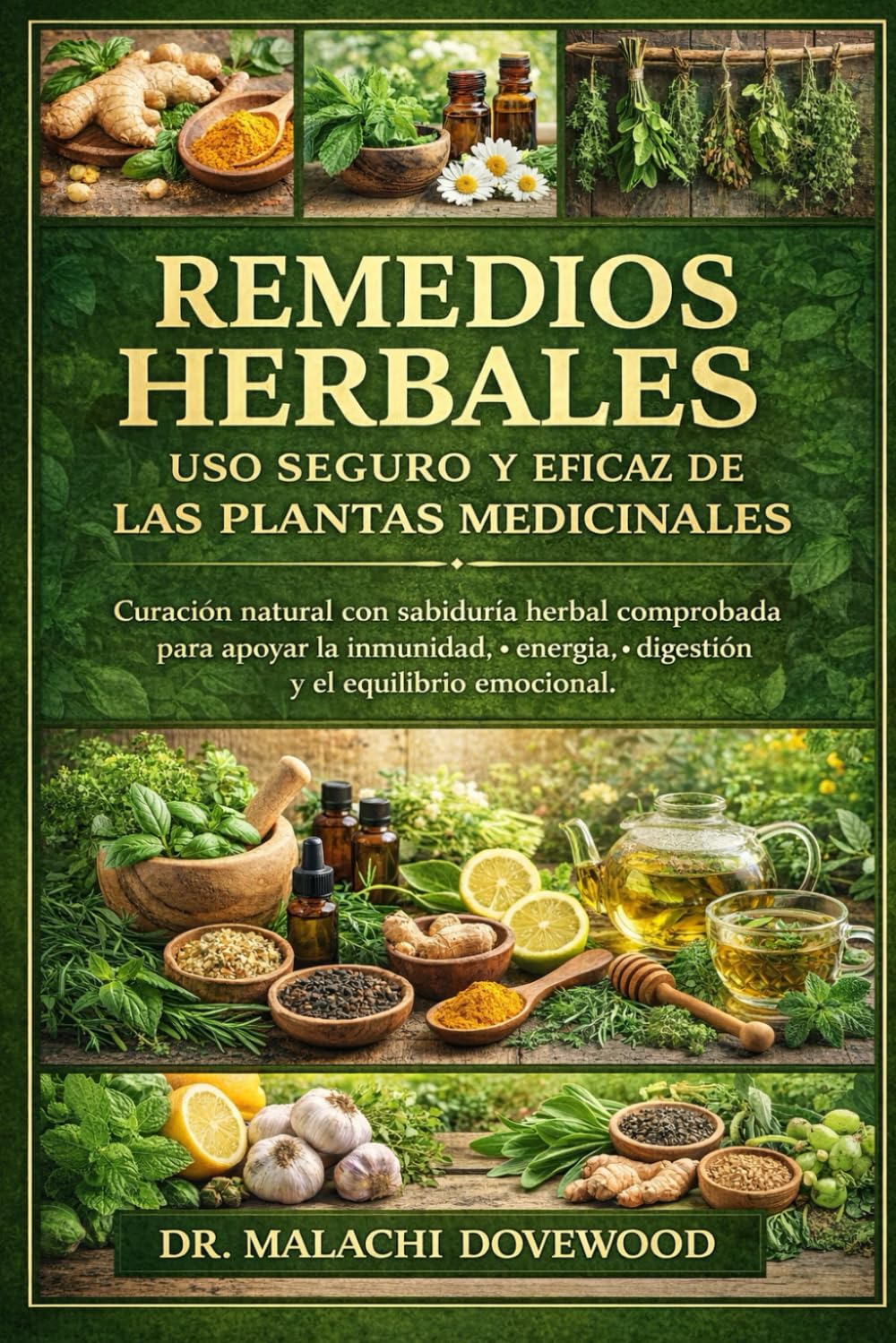 REMEDIOS HERBALES: USO SEGURO Y EFICAZ DE LAS PLANTAS MEDICINALES BIBLIA: Curación natural con sabiduría herbal comprobada para apoyar la inmunidad, la energía, la digestión y el equilibrio emocional.