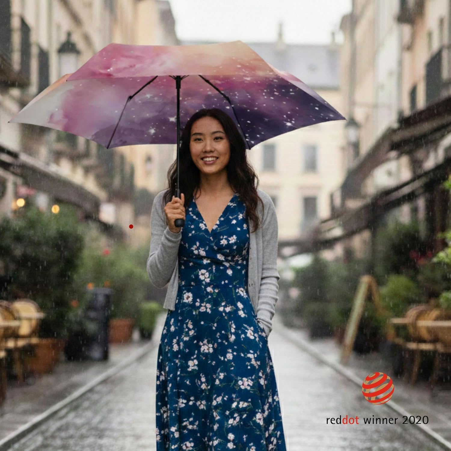 Knirps US.050 Ultra Light Pocket Size Manual Rain Umbrella with Carrying Case