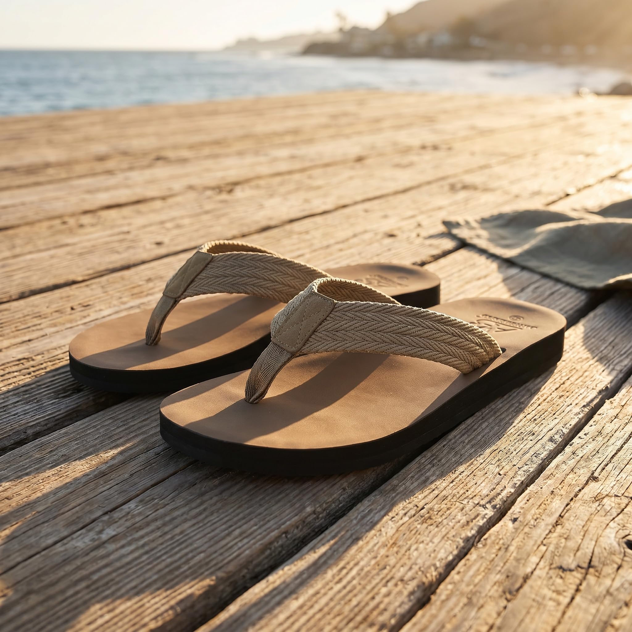 AX BOXING Herren Flip Flops Sommer Zehentrenner Leichte Sandalen Outdoor Badelatschen Pantoletten Beach EU41-46