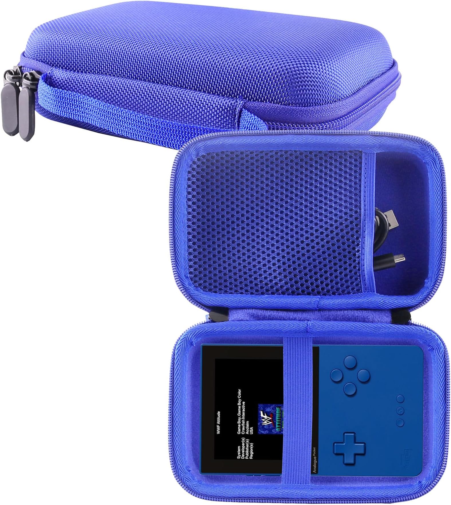 Hard Carrying Case Compatible with Analogue Pocket Handheld Game Console,RG351V Handheld Game Console (Case Only) (blue)