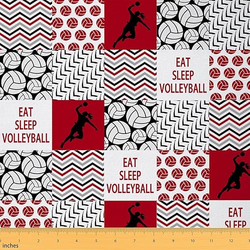 Feelyou The Yard Ball - Tela de tapicería de voleibol para sillas de voleibol de 1 yarda, tela de tapicería para sillas de juego deportivo, tela