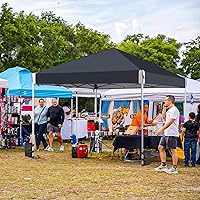 Vista 3 de Aoodor Tienda de campaña desplegable de 12 x 12 pies, sombra instantánea portátil para campamento, fiestas y eventos al aire libre, marco de hierro