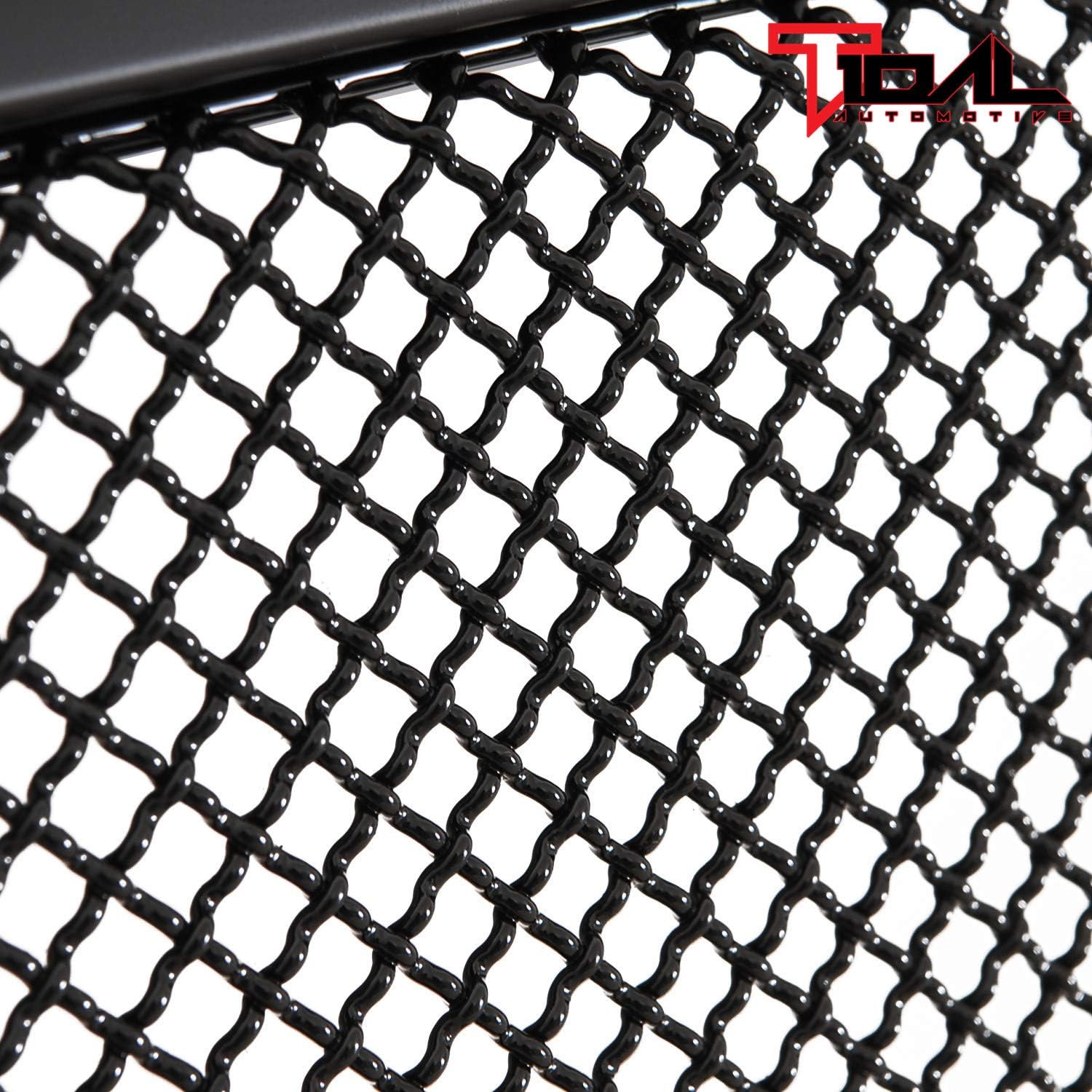 Tidal Front Hood Grille Black Stainless Mesh with ABS Shell Fit 06-08 Ram 1500/06-09 Ram 2500/3500