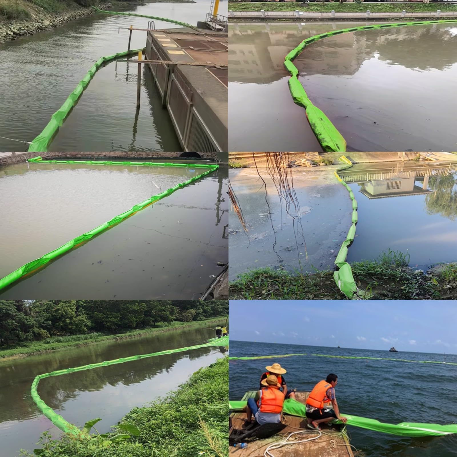 Barreras flotantes de contención de derrames de petróleo de PVC Personalizables - Reu Flood Bers para Respuesta a emergencias, con tamaños Que Van Desde 13,8 a 59,1 Pulgadas y hasta 30 Metro