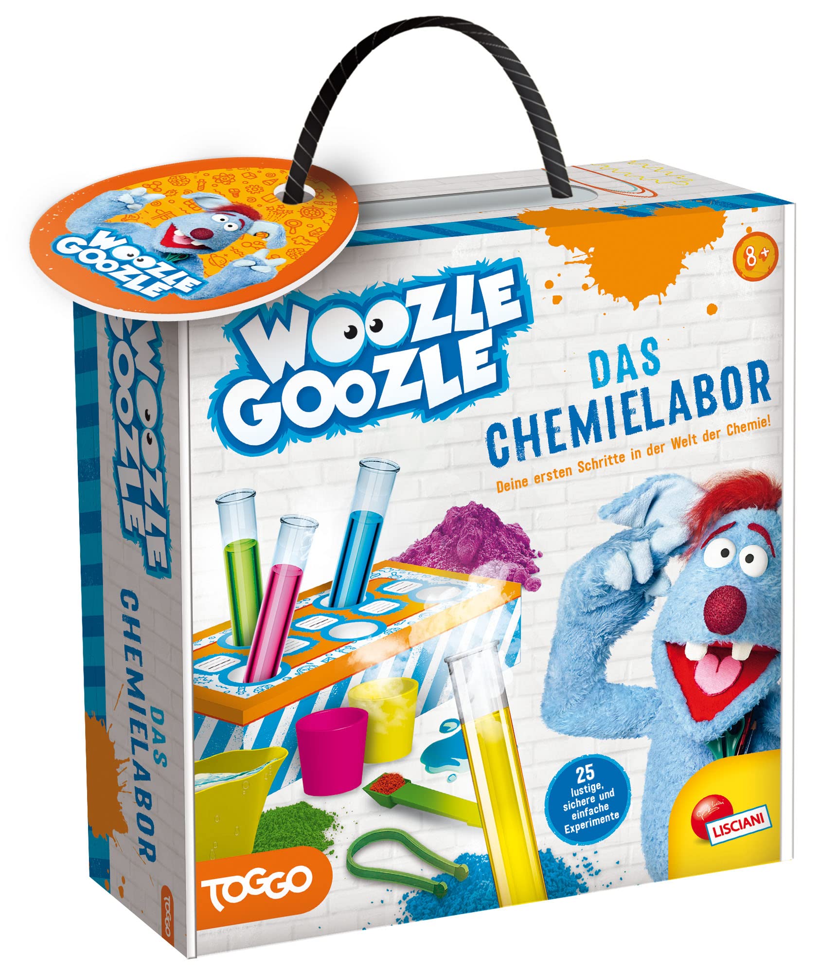 Lisciani - WOOZLE GOOZLE - DAS Chemielabor - Chemie-Labor-Set Für Kinder ab 8 Jahren - Experimentierset für Anfänger - Ideale Einführung in die Chemie für Kinder - Bildungsspiel