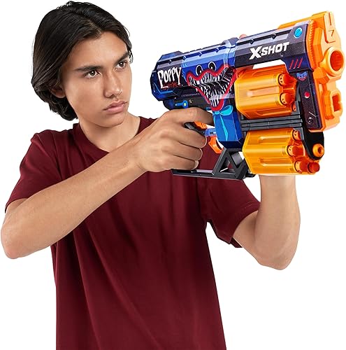 Miniatura 6 de XSHOT Skins Dread Poppy Playtime - Jumpscare (12 dardos) por ZURU, embalaje sin frustraciones, fácil recarga, tecnología de dardos de bolsillo de