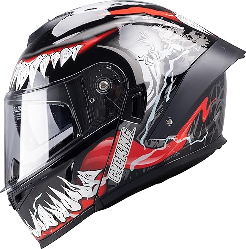 Miniatura 23 de Motorcycle Full Face Helmet Dual Visor Helmets for Adult Men and Women with Smoked Sunshield DOT Approved Quick Release Buckle Four Season Removable