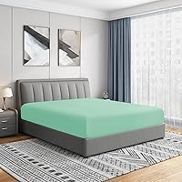 Vista 18 de Sábanas bajeras Cathay Home, individuales, de poliéster suave como la seda