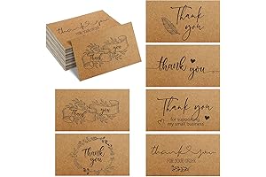180 Blank Thank You Cards for Small Businesses