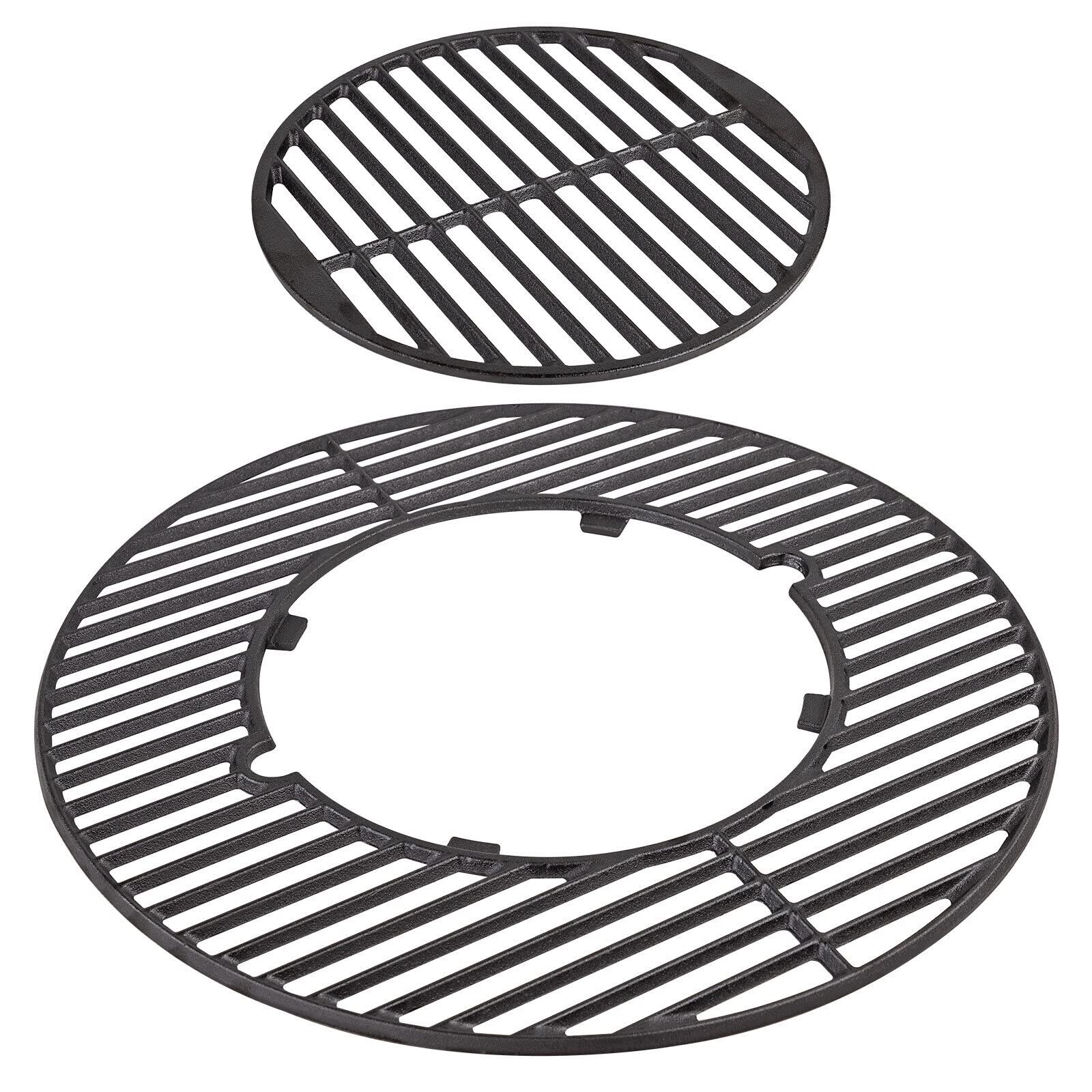 DEMA Parrilla universal de fundición – Juego con rejilla universal de óxido en rejilla redonda de 54,5 cm de diámetro exterior – 31 cm