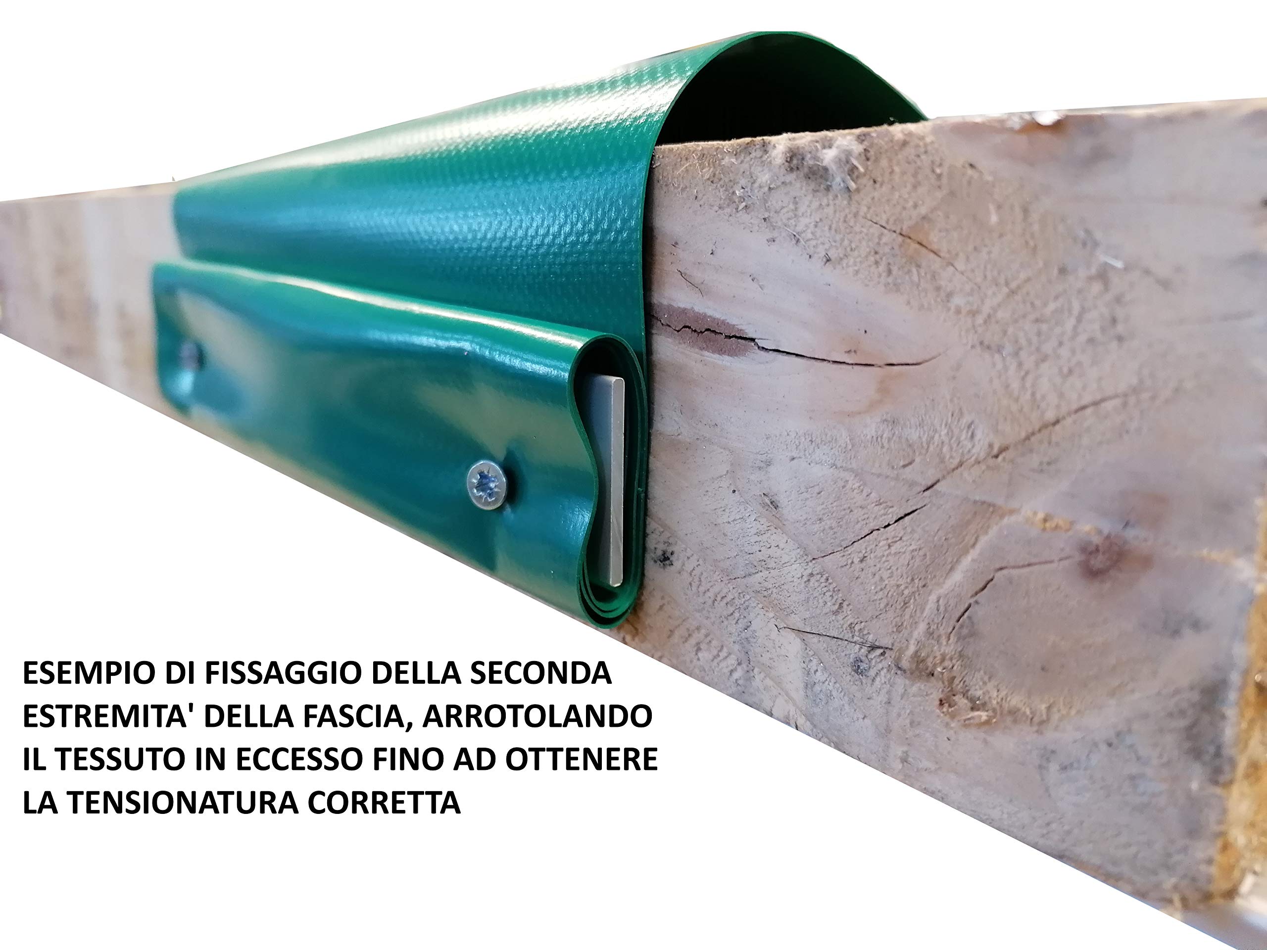 TENDAGGIMANIA Bandas de PVC de 650 gr/m2 para Cobertura de Estructura, Pergola - Medida 75 cm x 600 cm - Color Blanco