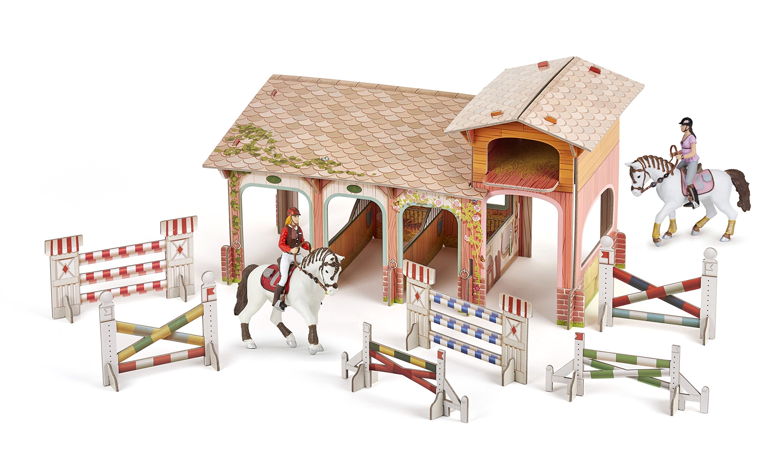 Papo - Pony Club Box, World of Equidae for Children from 3 Years - Awakening to the Love of Horses with Accessories and Imaginative Adventures