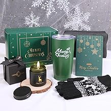 Christmas Man Gifts Box,Basket for Men Merry Christmas Gifts Set Ideas Unique Male Presents Xmas Gifts Scented Candles for Dad,Husband,Boyfriend,Coworker,Son