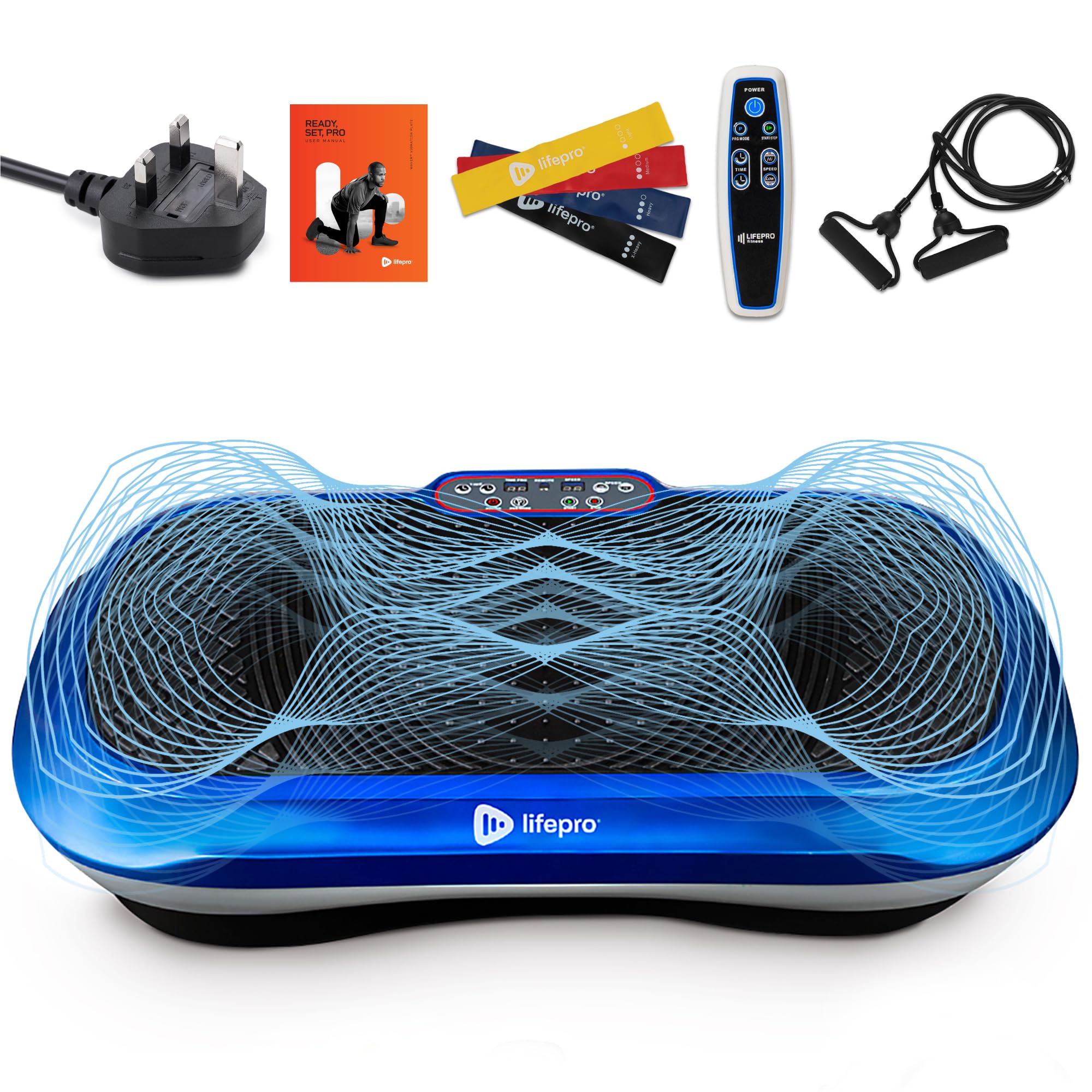 LifePro Waver Vibration Plate Exercise Machine for Full Body Workout, 99 Speed Levels, Resistance Bands, Remote, Home Fitness and Weight Loss Platform