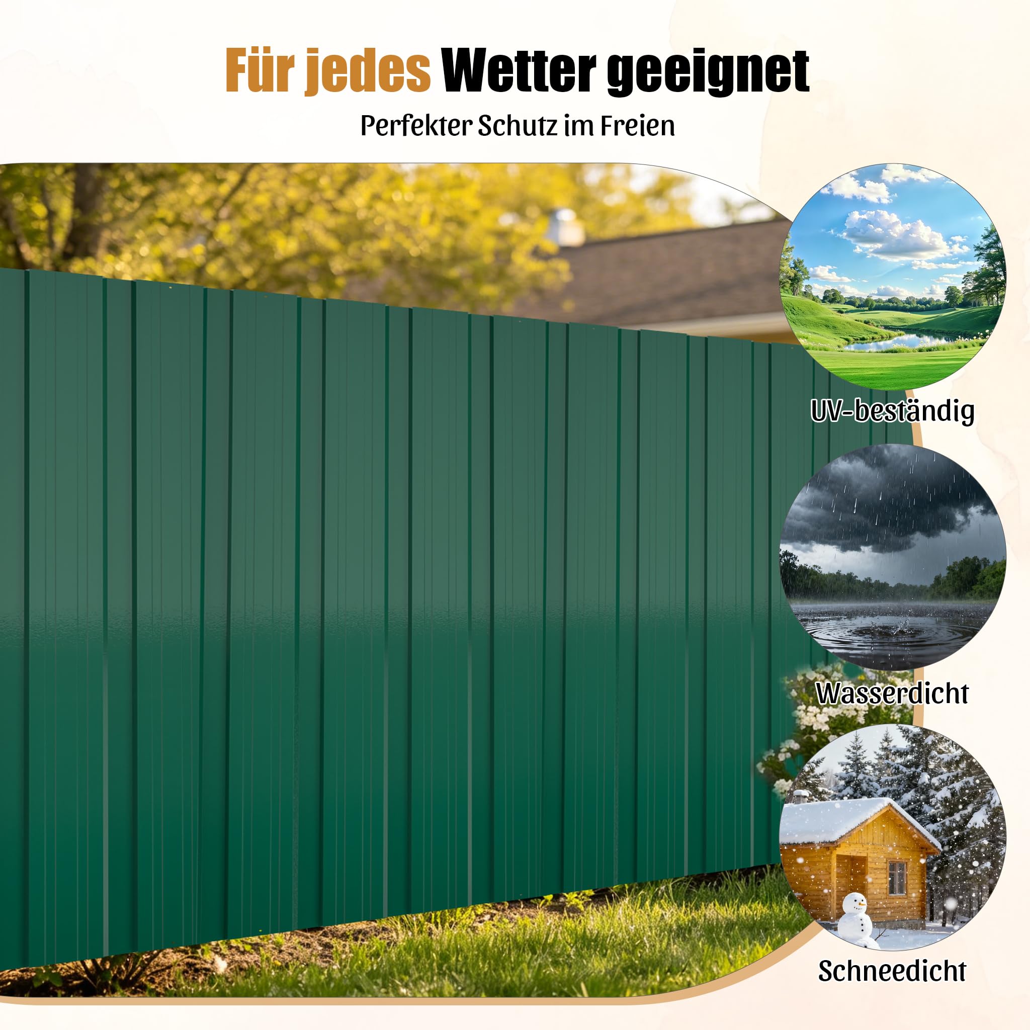 Profilblech Verzinkter Stahl Dachblech Set 12 m² 42,6x108 cm 0,25 mm Grün UV-beständig Winterfest