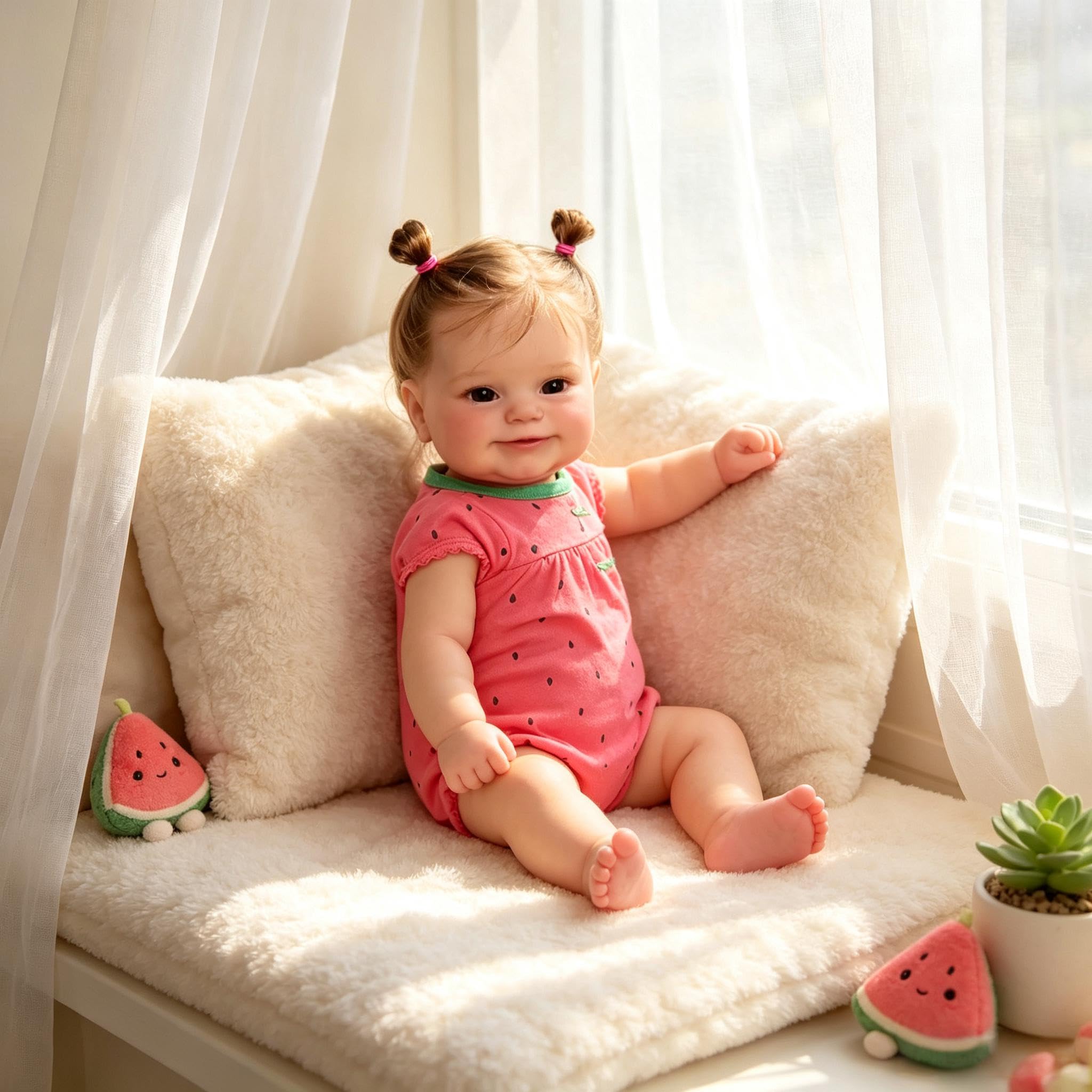 RXDOLL Realistyczne lalki Reborn Baby Dolls Girl, silikonowe, na całe ciało, winyl, 50 cm, realistyczna, wodoodporna, prawdziwie wyglądająca lalka Reborn, oczy otwarte z włosami, dla dzieci w wieku od