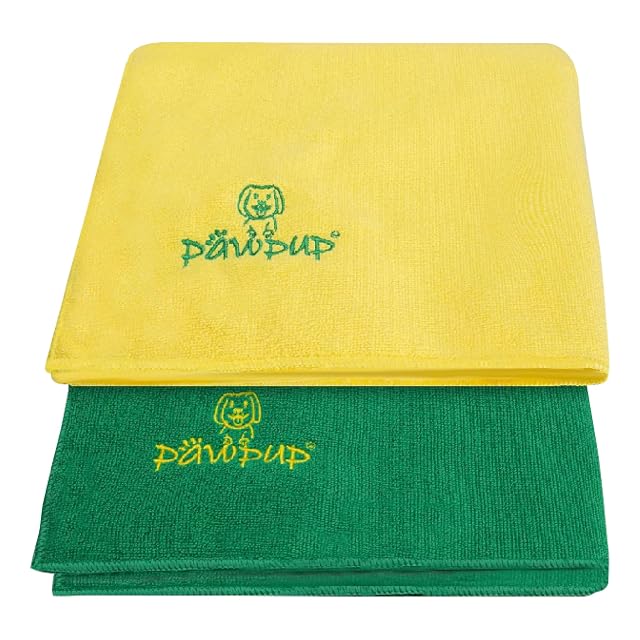 PAWPUP Toalla para Perros Superabsorbente 100x60cm Juego de 2 Toallas de Microfibra para Mascotas para Perros…