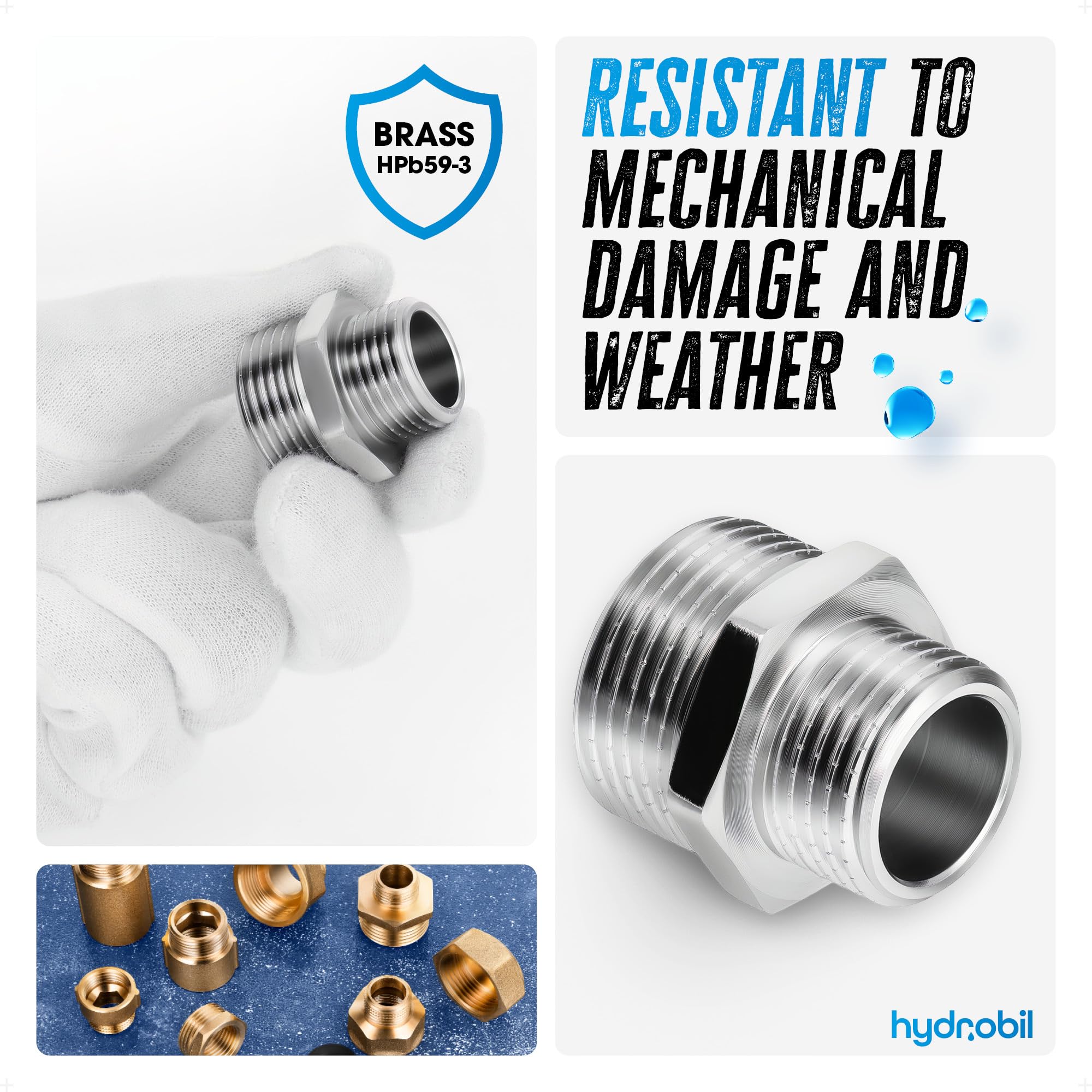 Riduttore Filettato 1/2 X 3/4 - Acciaio Inox, Per Tubi Doccia E Rubinetteria - Foto 7