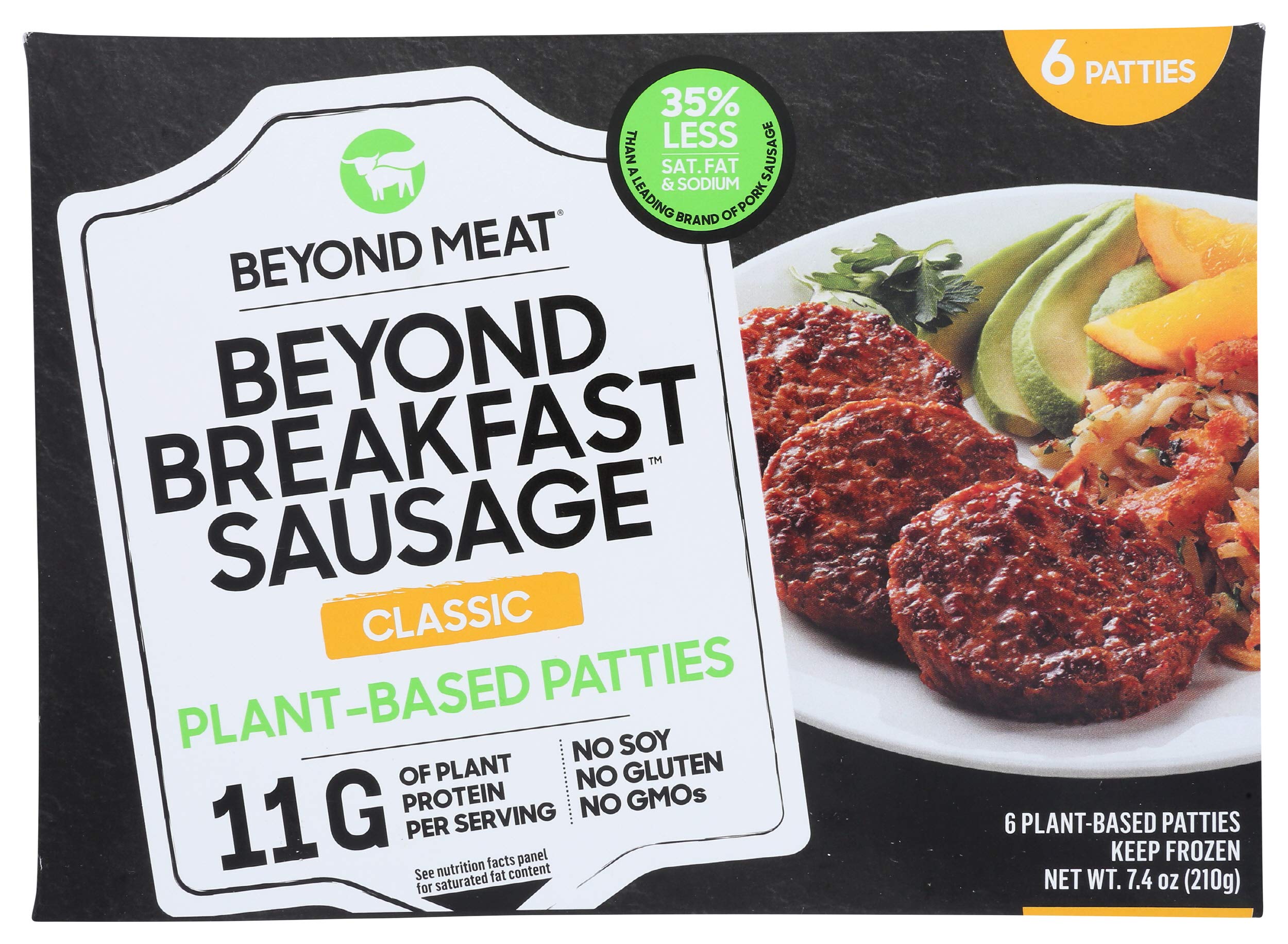 Beyond Breakfast Sausage Patties Classic by BEYOND MEAT – 7.4 Ounce (Pack of 12), Pack of 12