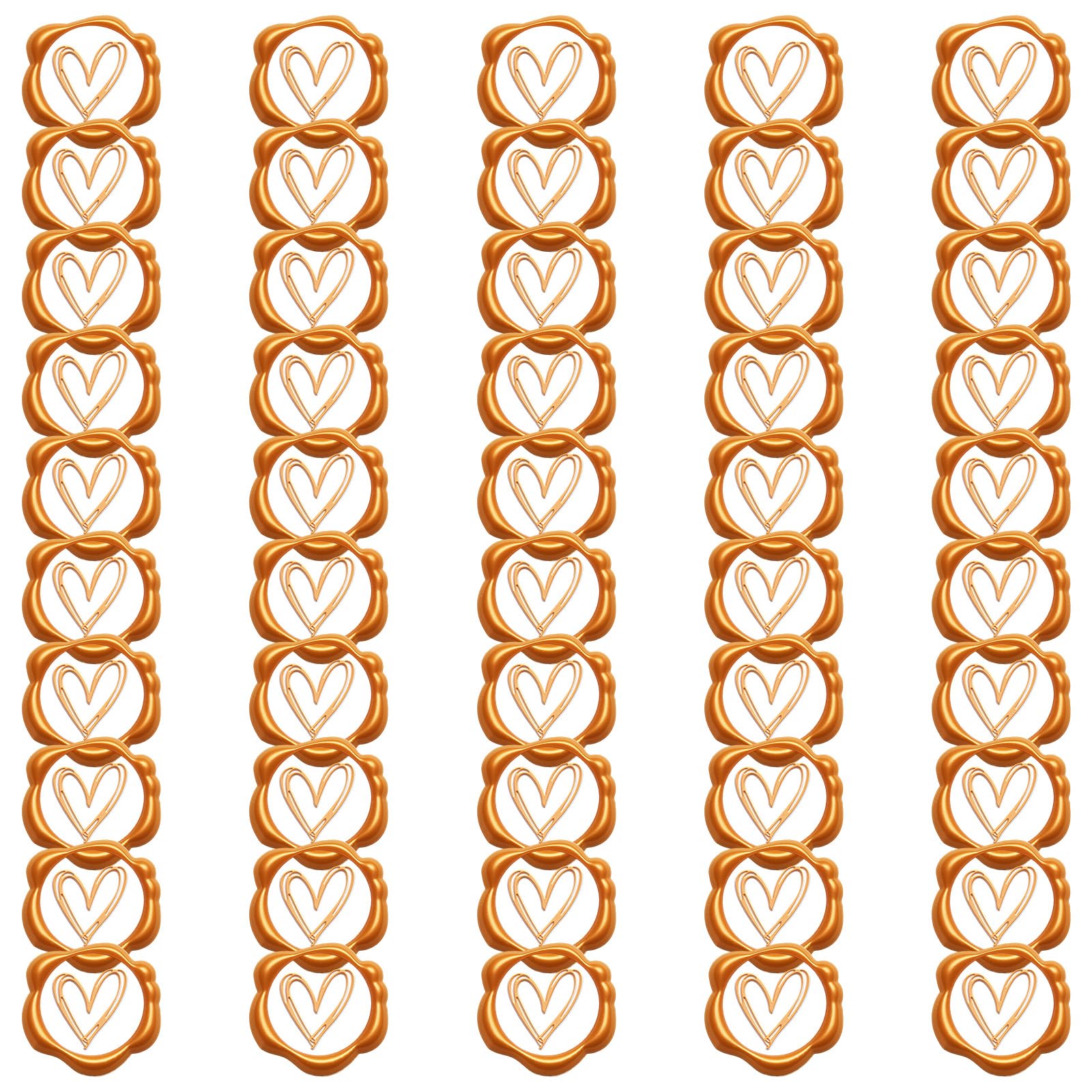 of 50 Heart Waxes Seal Sticker for Various Occasions Invites Card Decoration Envelope Seal