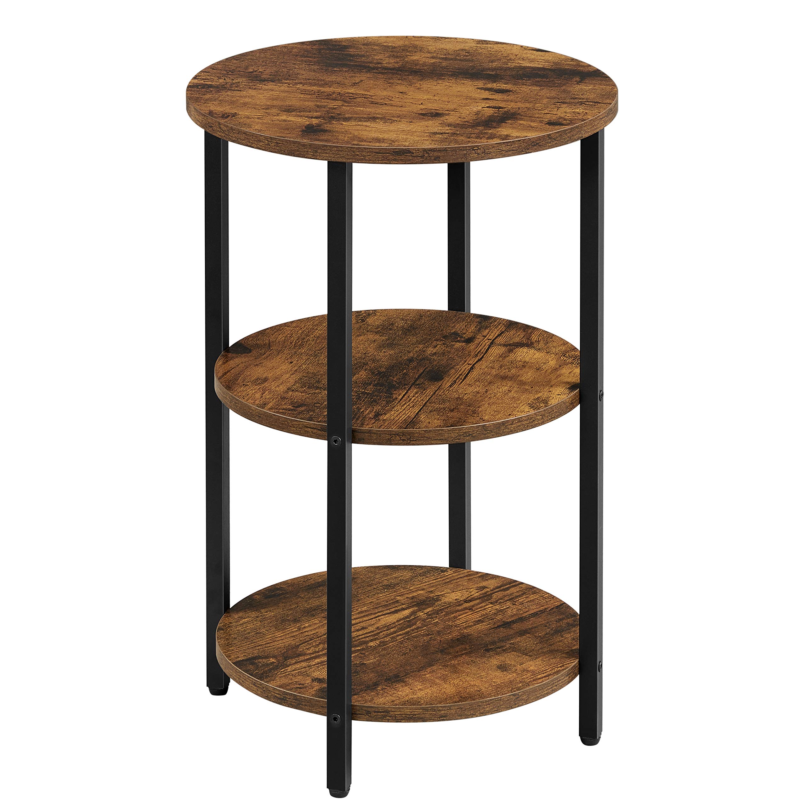 Buy VASAGLE Sofa Side Table, Round Coffee End Table, 3Tier Accent