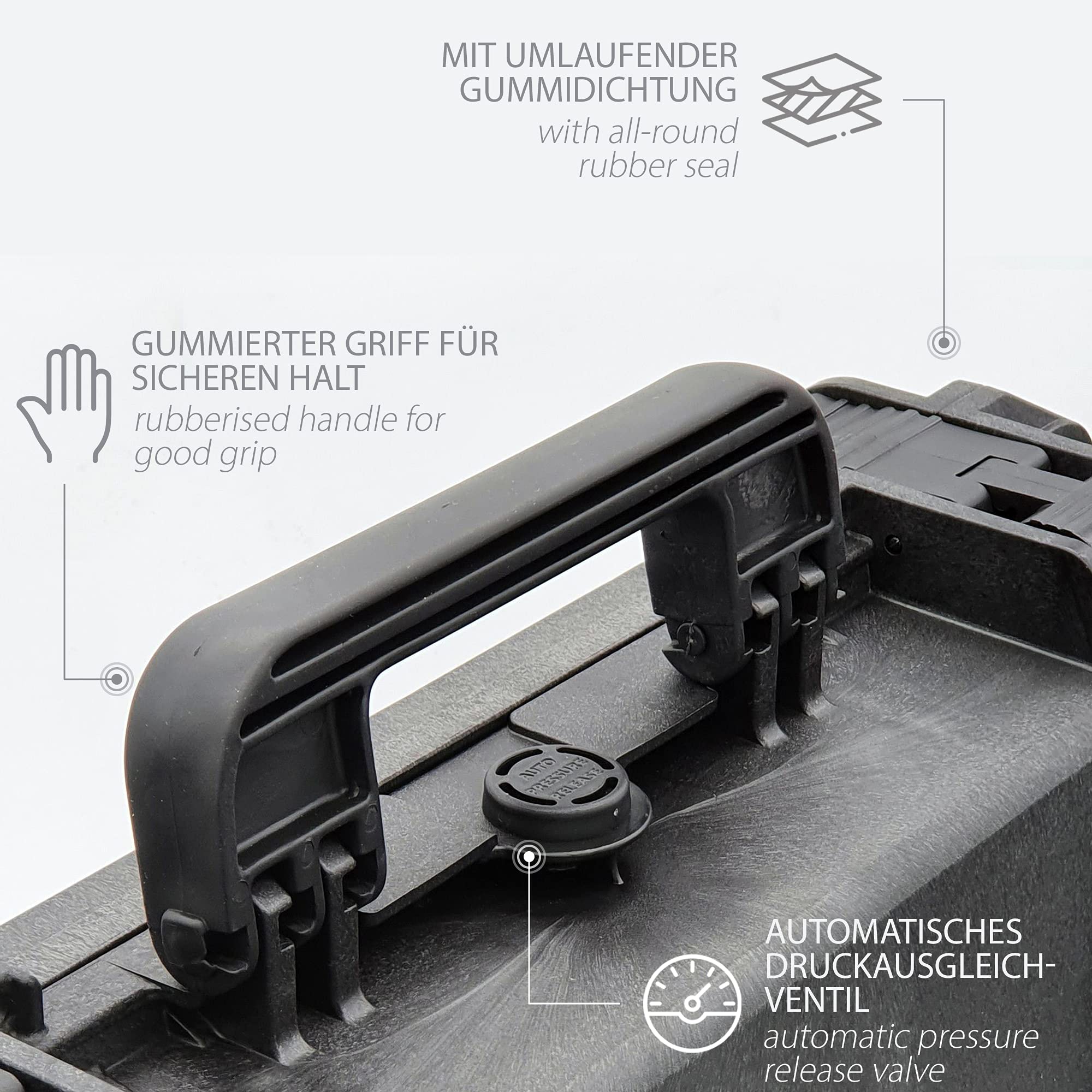 valigetta porta orologi - ospita fino a 4 orologi - si chiude a chiave, resiste all'acqua, ben protetta - perfetta per viaggiare - Made in Germany