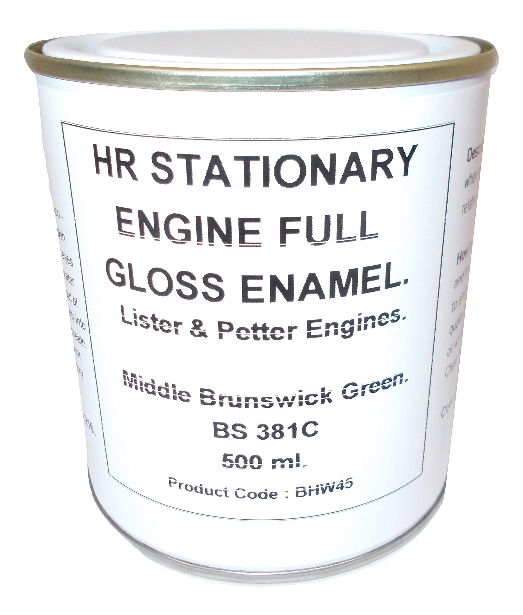 Fascinating Finishes 1 x 500ml Middle Brunswick Green- BS381c 226. Stationary Engine Full Gloss Heat Resistant Enamel Paint