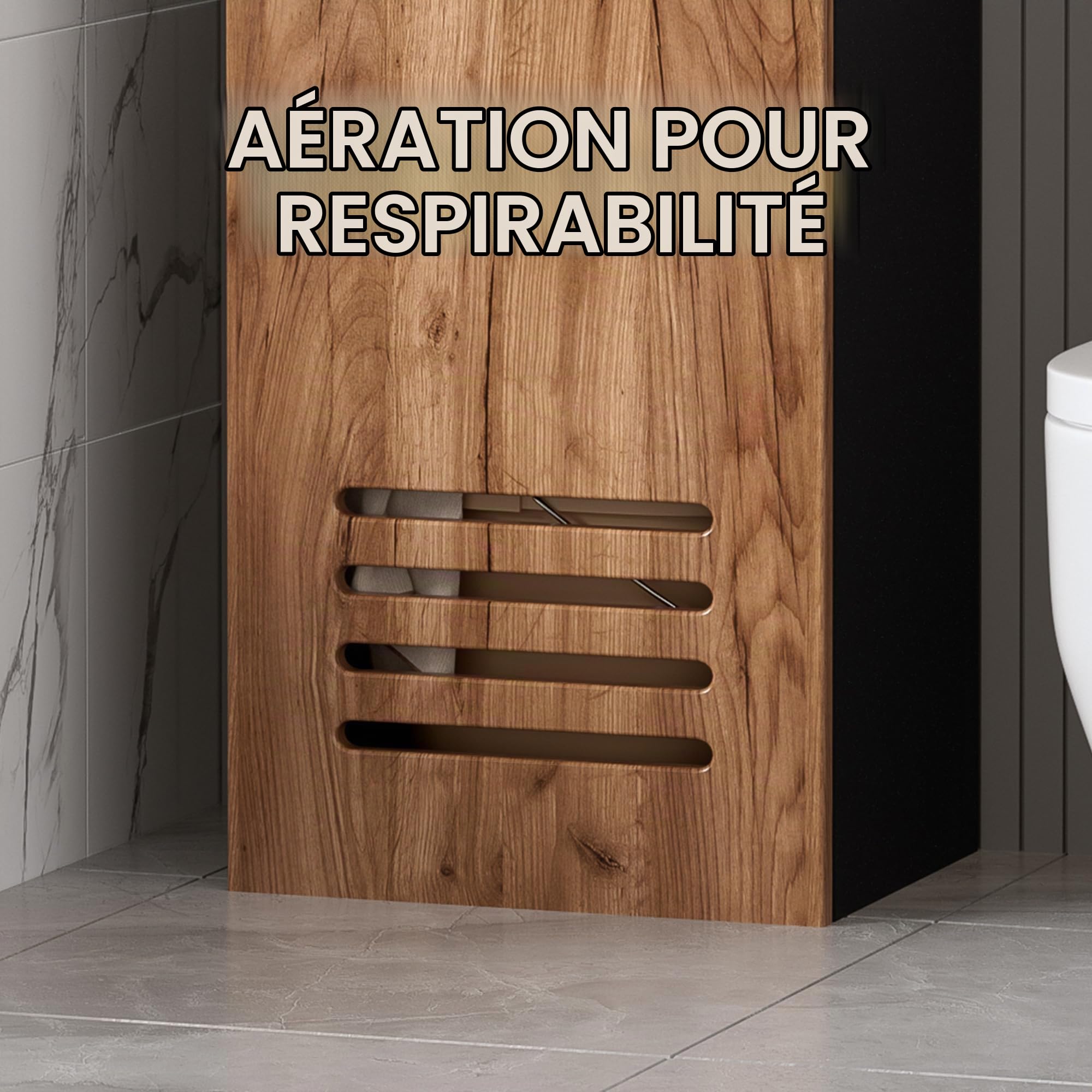 MSFE Armoire de Nettoyage Placard à Balai Meuble Rangement,Armoire Multifonction Pratique pour Aspirateur Balai,Bois Meuble de Rangement Produit d'entretien,40 cm de Large,160 * 40 * 30cm,Noir&Chêne