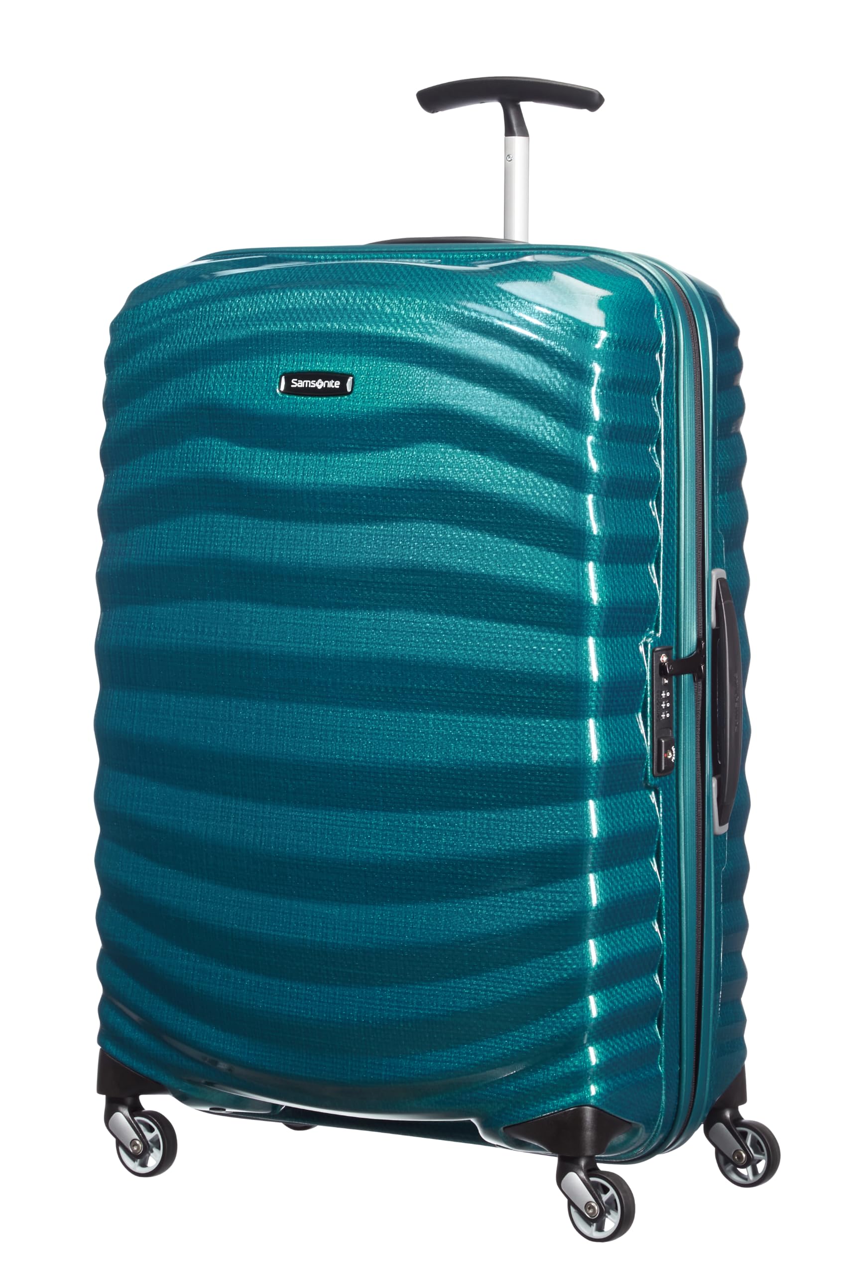 Lite-Shock Suitcase 4 Wheel Spinner 69cm Petrol Blue