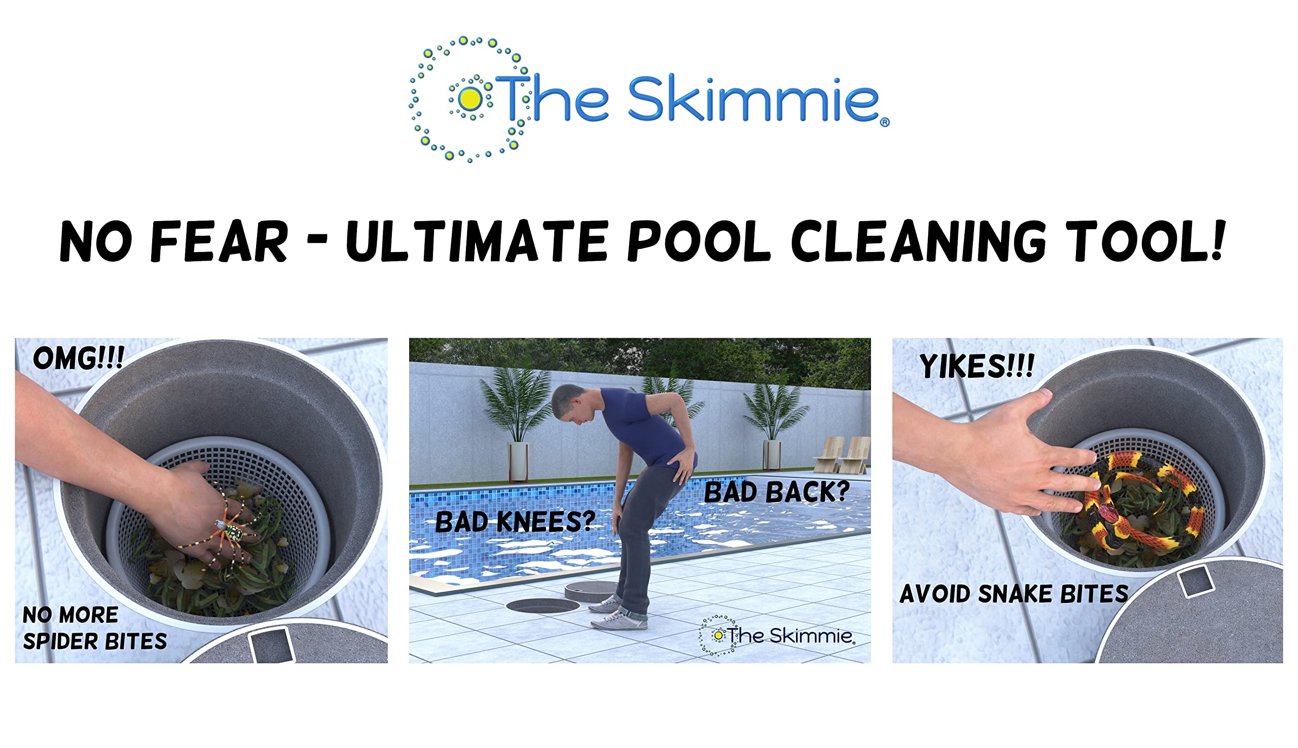 Buy The Skimmie 4'7" Lightweight Pole with Hook and Fine Mesh Net