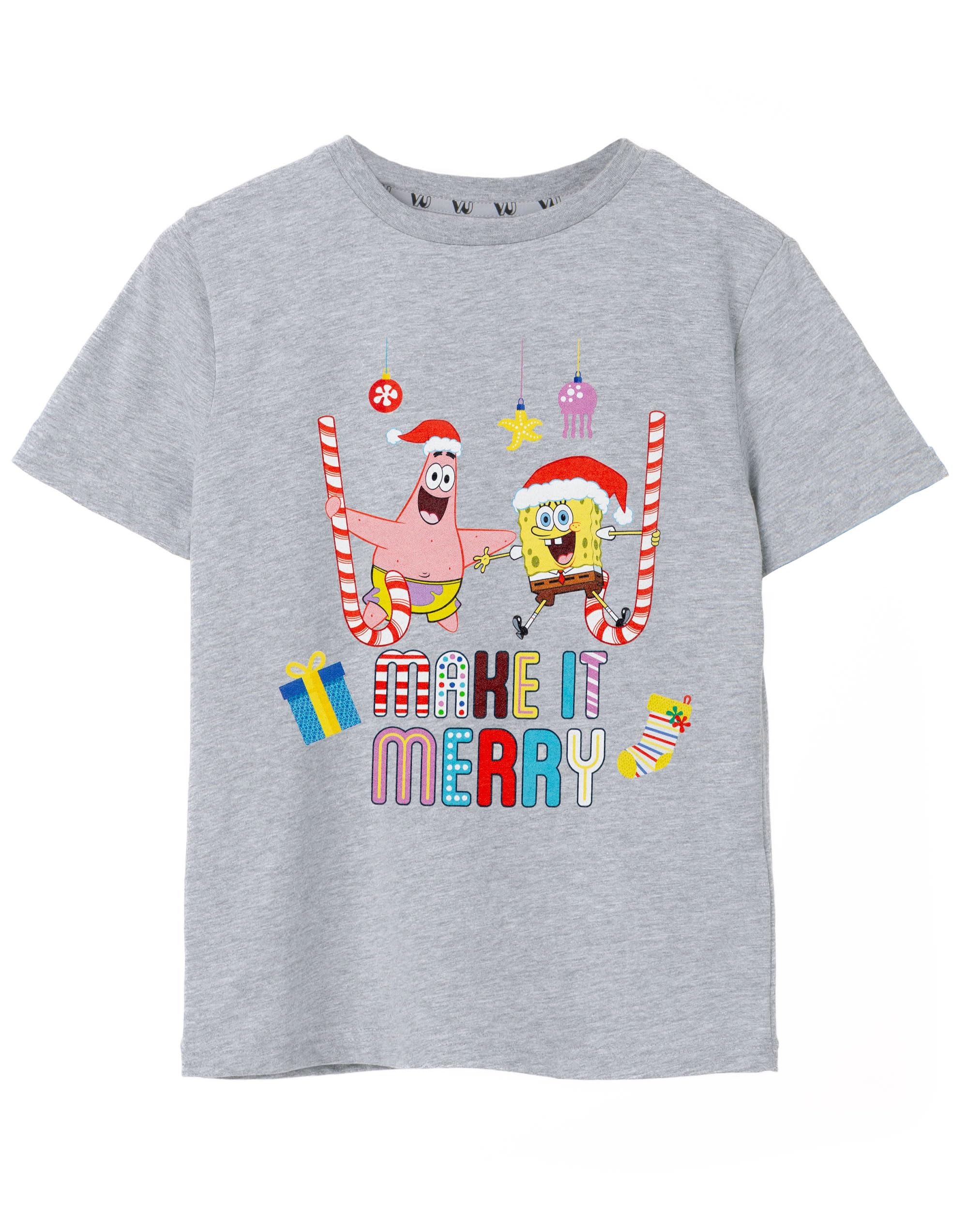 Spongebob Squarepants Kids T-Shirt 7-8 Years Grey Cotton Polyester