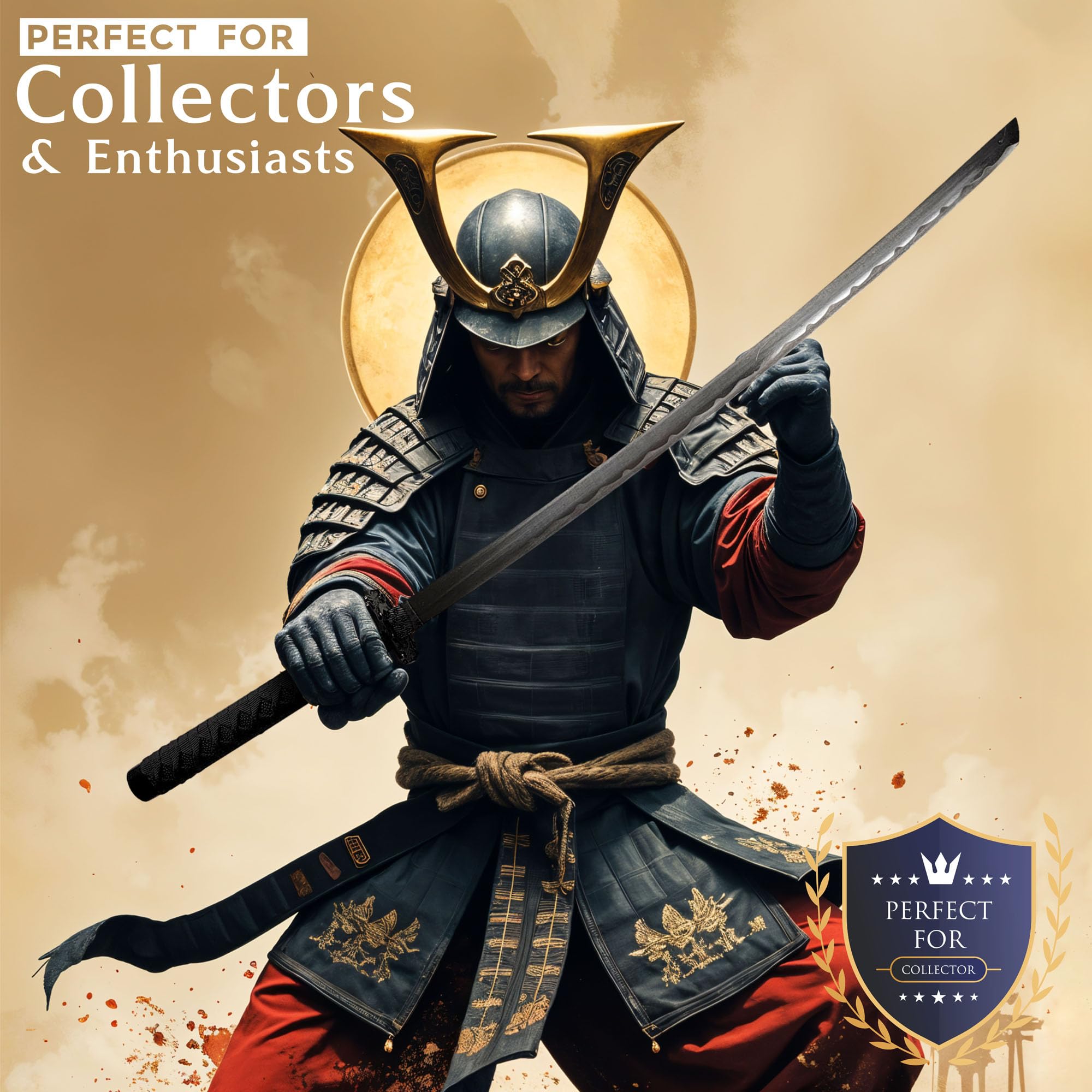 Katana Schwert echt Samurai Schwert aus Stahl mit Einer Scheide zur Dekoration für Shogun Shadows Sword Schwerter einen Sammler oder als Geschenk für Cosplay oder Anime
