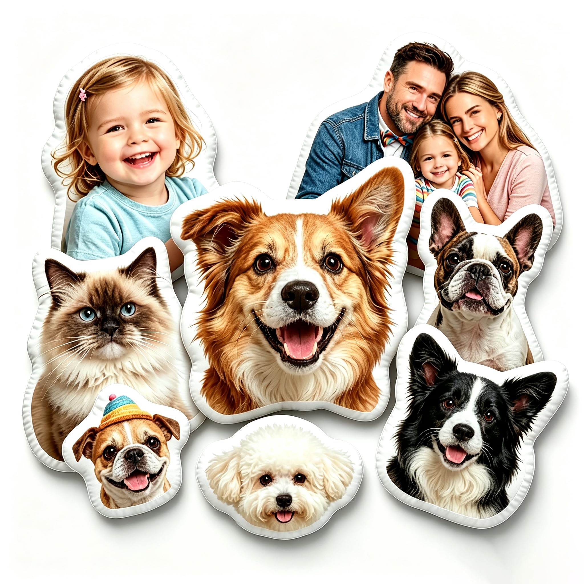HOBULL Custom Pillow Face Photo Cushion